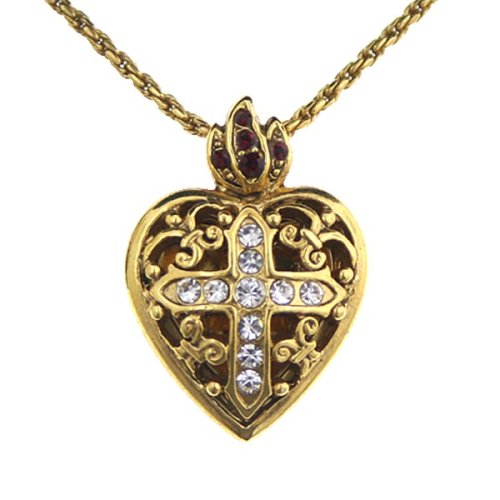 Sacred Heart Cross Locket