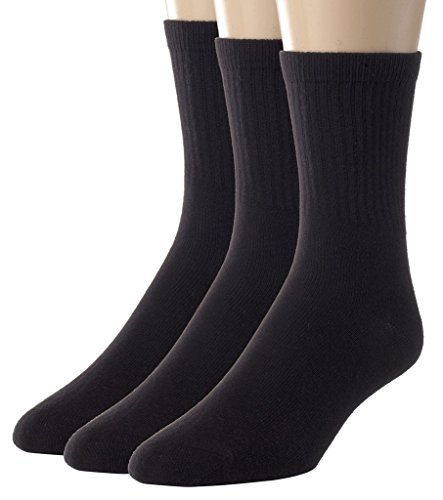 Sportoli Boys' Soft Ribbed Classic Cotton Crew Casual Uniform Socks (Pack of 3)