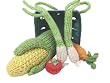 Camden Rose Knitted Play Food Set - Corn, Carrot, Tomato & Onions