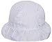 SimpliKids Baby Infant Floral Embroidered Floppy Wide Brim Sun Hats, White, 12-24 Months
