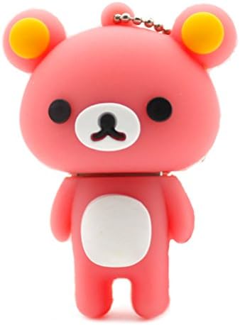 Cute Pink Bear Animal Shape Style 32GB Cartoon USB Flash Drive USB Flash Disk Pen Drive Memory Stick Pen Drive Jump Drive Thumb Stick
