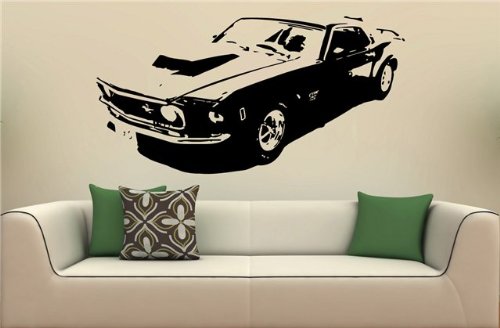 Wall Mural Decal Sticker Car Ford Mustang 1969 S. 2017