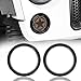 Hooke Road Black Turn Signal Light Cover Trim for 2007-2018 Jeep JK Wrangler & Unlimited - Pair