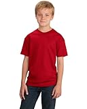 Port & Company Youth 5.5, oz 100% Cotton T-Shirt, X-Large, Red Port & Company Youth 5.5, oz 100% Cotton T-Shirt, X-Large, Red