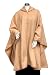 Alpaca Wool Women's Cloak Cape Light Vicuna Color with Hood (D-7)