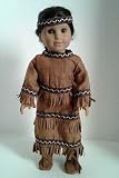 Native American Outfit For American Girl Dolls Comes Complete with Signature Teddy Bear