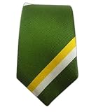 100% Silk Clover Ad Striped Skinny Tie