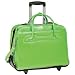 Willowbrook Green Genuine Leather Wheeled Womens Detachable Laptop Case Briefcase Tote by McKlein US