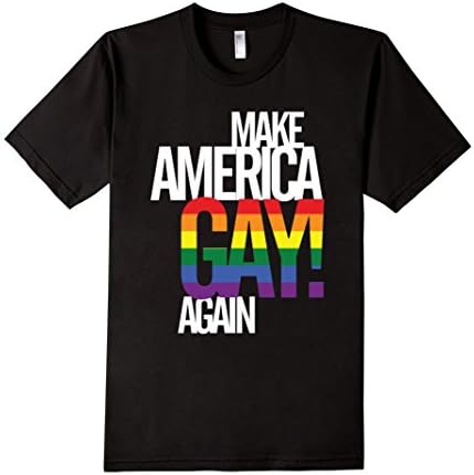Men's Make America GAY Again - Pride  Fitted T-Shirt XL Black