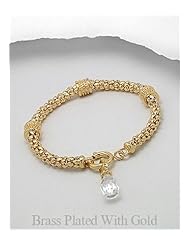 CZ Bracelet In Brass
