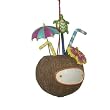 Midwest Tropical Tiki Personalizable Conconut Drink Christmas Ornament