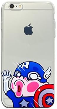 Captain America iPhone 6 PLUS (BIG VERSION) / 6S PLUS (BIG VERSION) Case, PopJoy® - (5.5 Inch Case) Light, flexibile, clear TPU case w/ premium designs ...
