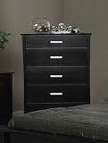 Coaster Contemporary Style Solid Wood Chest /Dresser, Cappuccino Finish