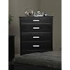 Coaster Contemporary Style Solid Wood Chest /Dresser, Cappuccino Finish