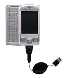 Retractable USB Cable for the Cingular 8125 with Power Hot Sync and Charge capabilities - Gomadic Brand w/ TipExchange Technology