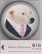 Polar Bear in Suit Big Click Magnet