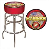 Trademark U.S. Marine Corp Padded Bar Stool