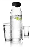 Menu Water Carafe 1L with Smart Lid Black