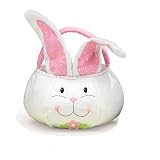 Fabric Easter Bunny Basket for Children (Pink)