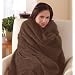 Sunbeam Microplush Throw Camelot Cuddler Electric Heated Warming Heating Blanket, Walnut Brown