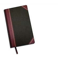 Adams Record Ledger, 8.63 x 14.13 Inches, Black Covers with Maroon Spine, 300 Pages (ARB814R30)