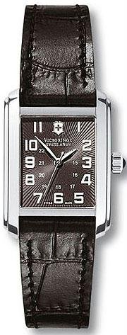 Swiss Army 241168 Vivante Rectangle Black Dial Black Leather Strap