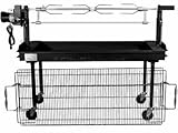 Big John Grills 24 x 60 Black Charcoal Grill & Rotisserie Combo M-250B