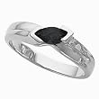 14K White Gold Onyx Ring