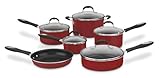 Cuisinart 55-11R Advantage Nonstick 11-Piece Cookware Set, Red