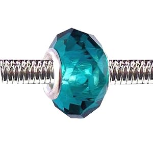 Buy Pandora Style Charm Bead (Z60) Faceted Murano Lampwork Glass (14mm x 10mm) (fits Troll too) by SERENITY CRYSTALS