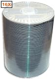 Taiyo Yuden White Inkjet Hub Printable 16X DVD+R Media 100 Pack in Tape Wrap