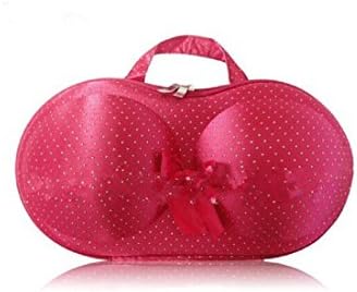 Portable Protect Bra Underwear Lingerie Panties Case Bag Travel Organizer (rose&small diamond)