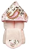 Tickle Toes - Pink Paisley Hooded Towel on Pink Tickle Toes - Pink Paisley Hooded Towel on Pink