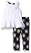Calvin Klein Baby-Girls Crinkled Gauze Tunic and Printed Knit Denim Leggings