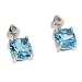 SAVE 71% 14K OMF Blue Topaz & Diamond Earrings by Designer Michael Valitutti from Exotic & Rare Gemstone Collection - OVERSTOCK Clearance Sale!