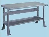 Tennsco Compressed Wood Top Workbench with Shelf