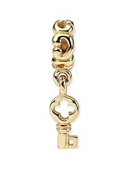 Reflection Beads 14kt Yellow Gold Chain Key Love Dangle