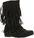 West Blvd Womens Lima Suede Fringe Moccasin Boots