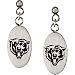Stainless Steel Chicago Bears Logo Dangle Earrings