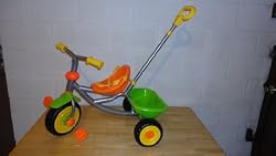 Full Metal Frame Childrens Trike, Two-Tone Color - Green / Orange