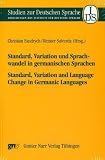 Standard, Variation und Sprachwandel in germanischen Sprachen