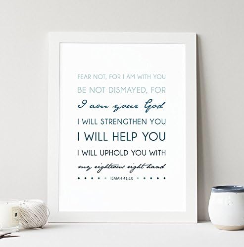 Bible Verse Print, Scripture Art : Isaiah 41:10