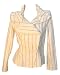Giorgio Armani Womens Jacket White with Black Pinstripe Peplum Blazer