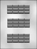 CK Products 5-3/8-Inch by 2-1/8-Inch 12 Section Bar Chocolate Mold