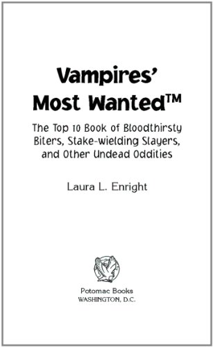 Vampires' Most Wanted: The Top 10 Book of Bloodthirsty Biters, Stake-wielding Slayers, and Other Undead Oddities (Most Wanted™)