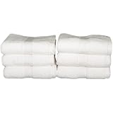 Pyramid Excel By Baltic Linen 100-Percent Ring Spun Cotton 6-Pack Hand Towels, 16 By 30-Inch, White