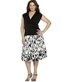 Jones New York Signature Plus Size Sleeveless Top & Pleated Printed Skirt