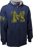Michigan Wolverines Navy Retro Full Zip Hooded Sweatshirt