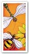Dragonfly and Bumble Bee by Will Rafuse 11.625"x24" Art Print Poster