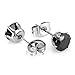 8 Pairs Stainless Steel Stud Earrings Cubic Zirconia Multicolor Hypoallergenic